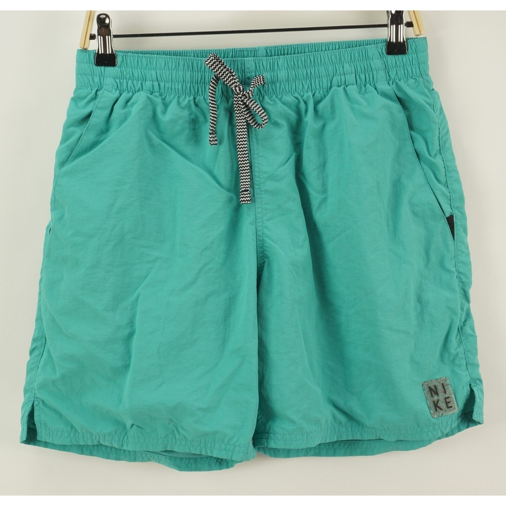 Nike Icon 7" Icon Volley Mens Medium Tuquoise Nylon Athletic Gym Hybrid‎ Shorts